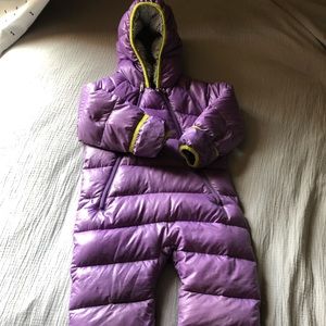 Hi-loft down sweater bunting